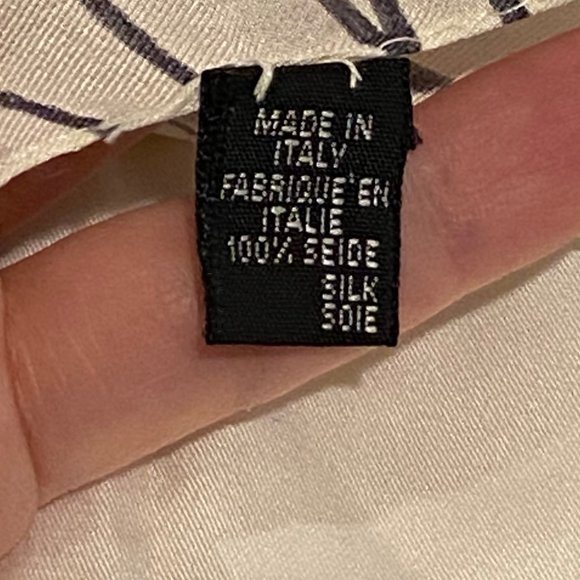 POMELLATO Gold Silver Necklace Graphic Silk Scarf! - Picture 5 of 7